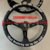14-Inch JDM Drift Steering Wheel – Black with White Stars
