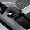 Black Faux Leather Car Sun Visor Organizer